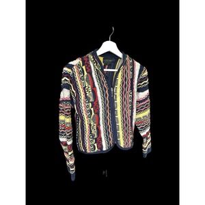 Authentic Vintage 90's COOGI Full Zip Sweater Sz Small Youth XL Multicolor